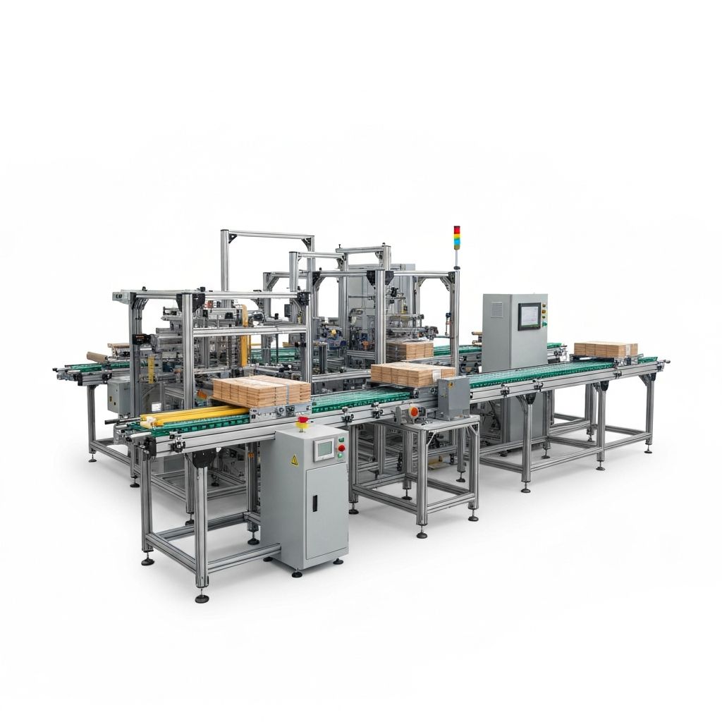 Intelligent Packaging Line Strapping System - industrial packaging line systems for automated packaging